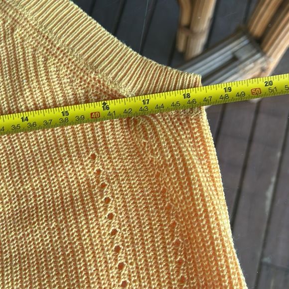 Mustard yellow knit Anthropologie tank top - Picture 4 of 6
